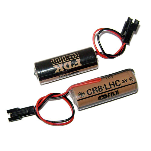 2pcs FUJI FDK CR8.LHC  PLC Battery with black Plug